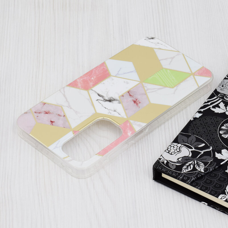 Husa Samsung Galaxy A35 5G Techsuit Marble, Purple Hex