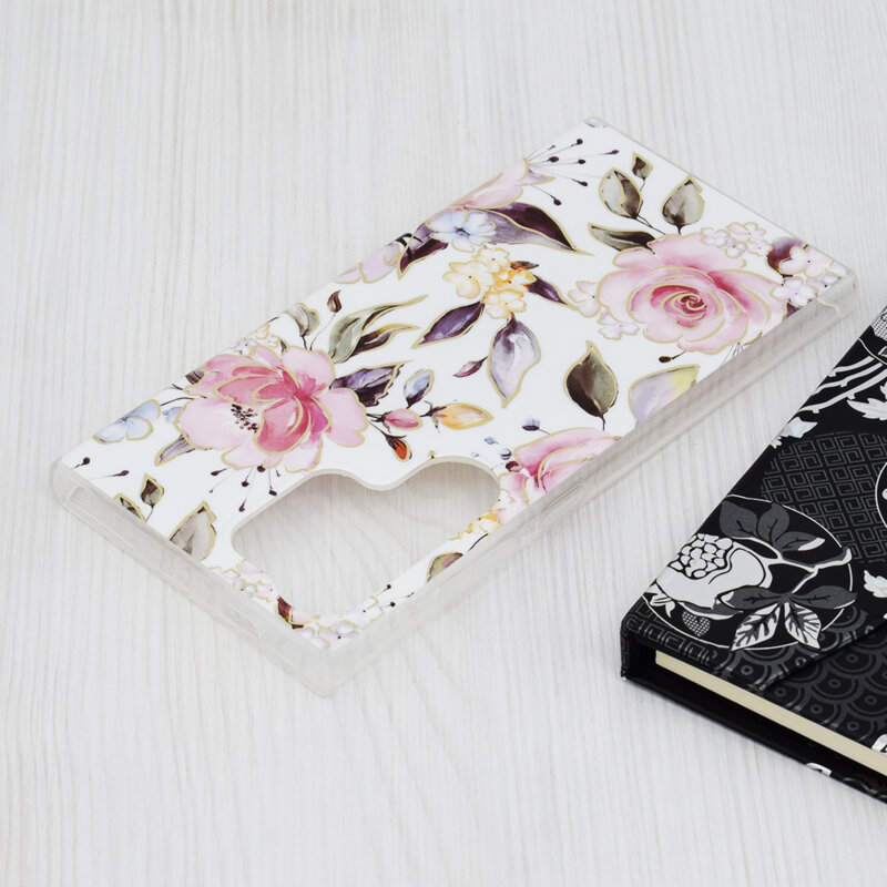 Husa Samsung Galaxy S24 Ultra Techsuit Marble, Chloe White
