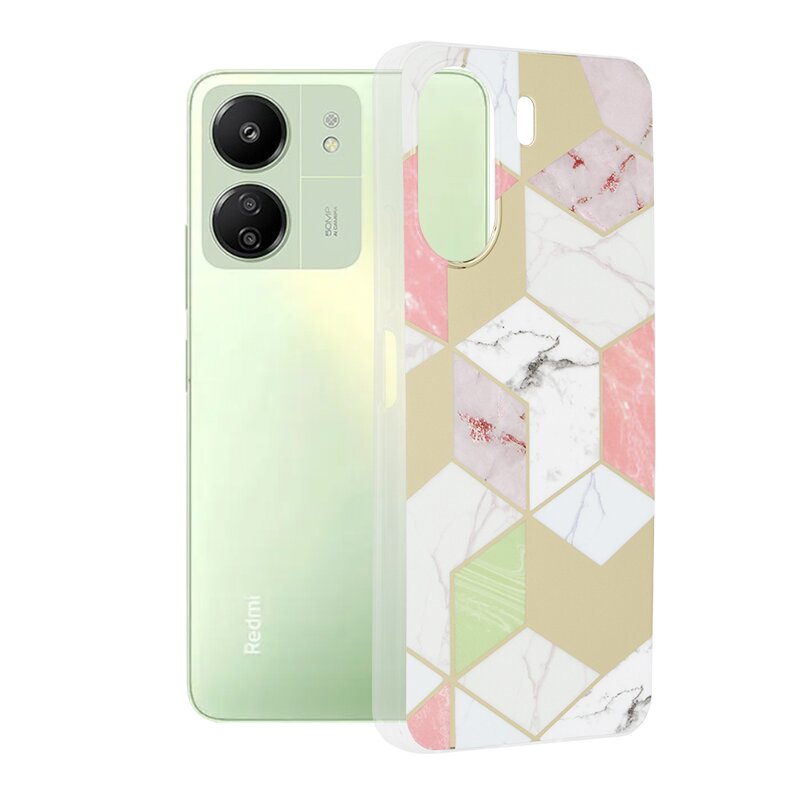 Husa Xiaomi Redmi 13C 4G Techsuit Marble, Purple Hex