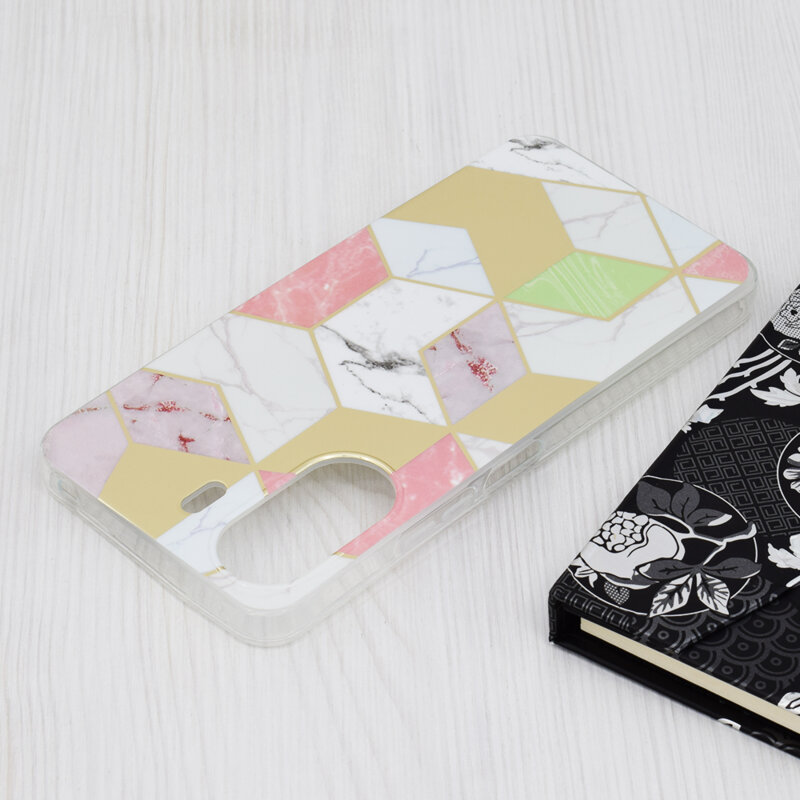 Husa Xiaomi Redmi 13C 4G Techsuit Marble, Purple Hex