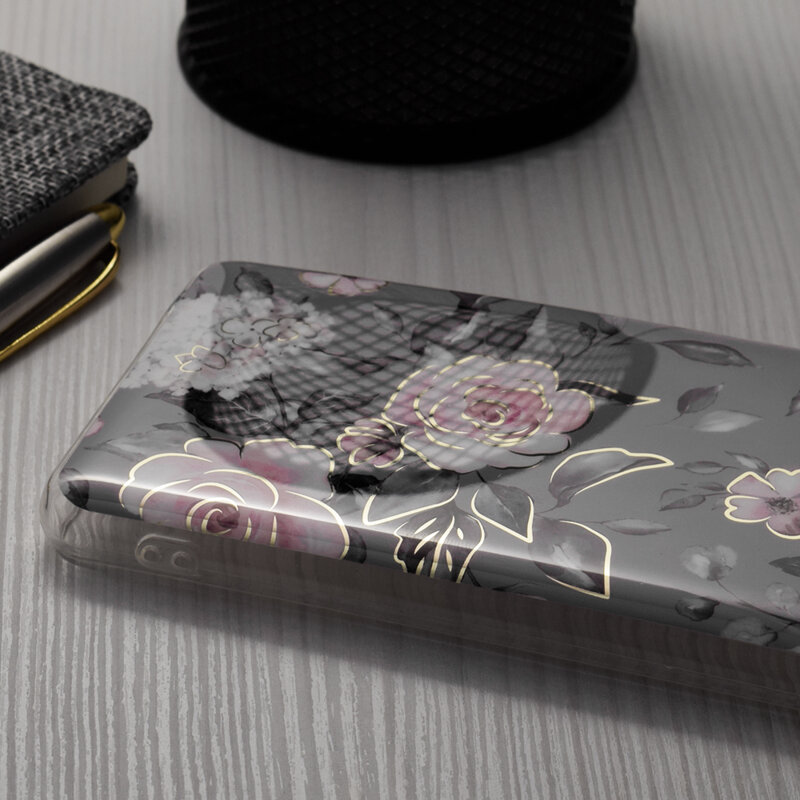 Husa Xiaomi Redmi 13C 4G Techsuit Marble, Bloom of Ruth Gray