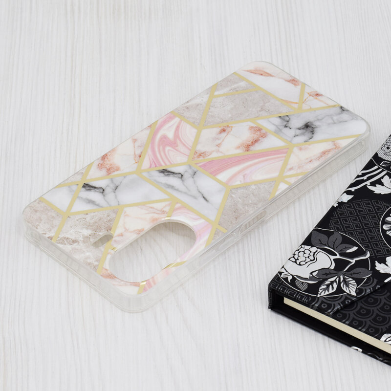 Husa Xiaomi Redmi 13C 4G Techsuit Marble, Pink Hex