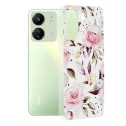 Husa Xiaomi Redmi 13C 4G Techsuit Marble, Chloe White