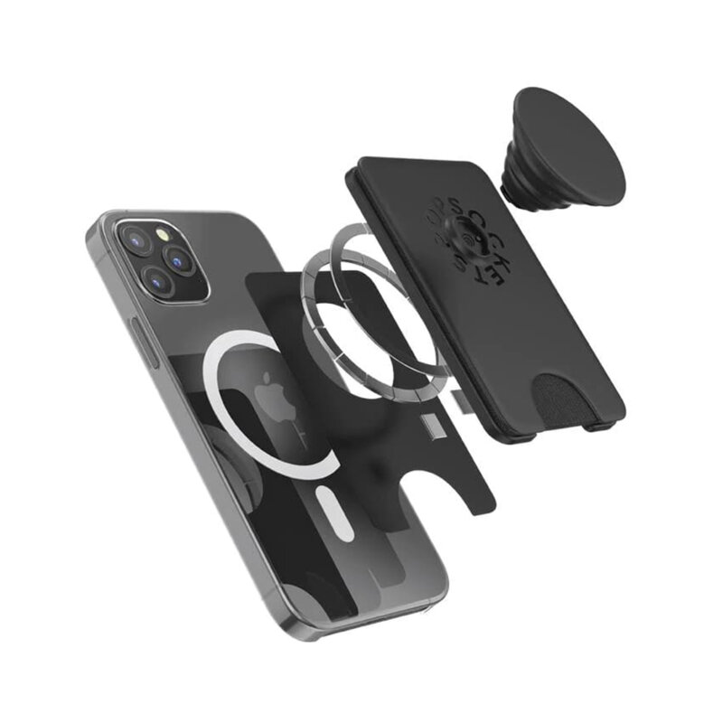 Popsockets original, PopWallet, Magnetic MagSafe Black