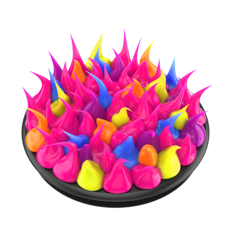 Popsockets original, suport cu functii multiple, Spiky Pink Acid