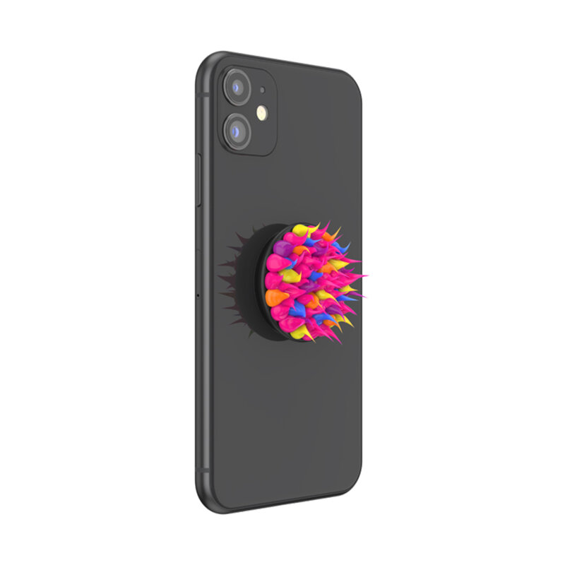 Popsockets original, suport cu functii multiple, Spiky Pink Acid
