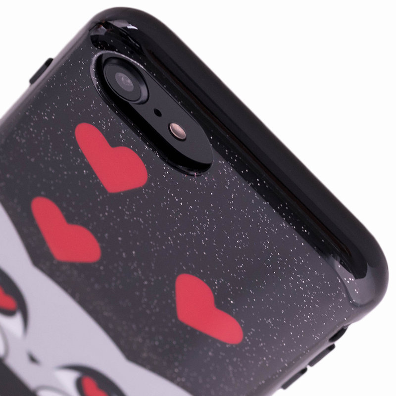 Bumper iPhone 7 Karl Lagerfeld Choupette Valentine - Negru KLHCP7VDCRE
