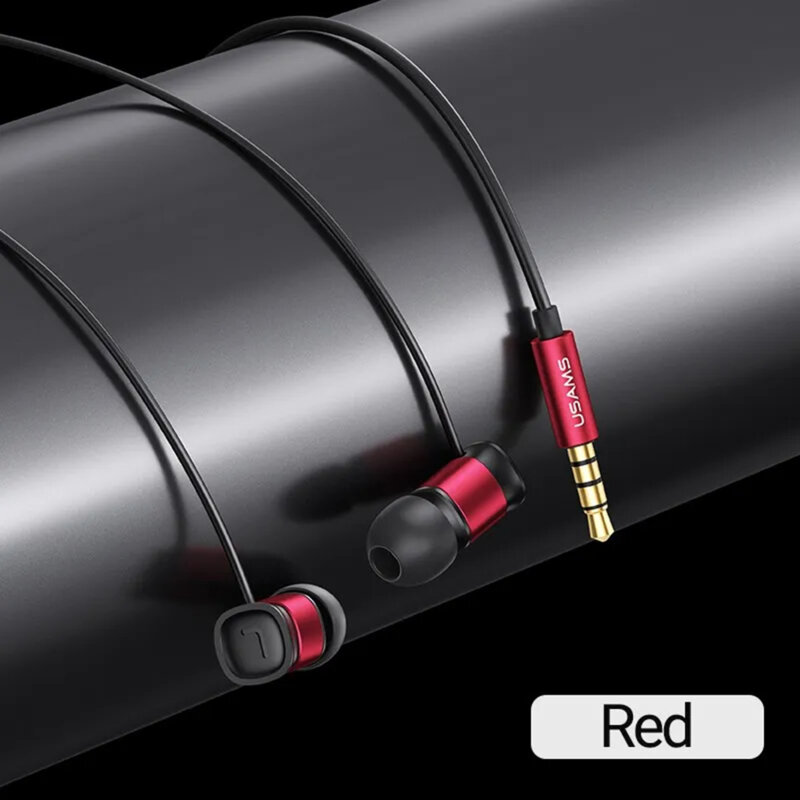 Casti cu microfon si Jack 3.5mm Usams EP-46, negru, HSEP4601