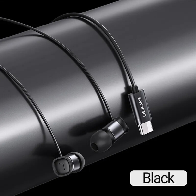 Casti Type-C in Ear cu microfon Usams EP-46, negru, HSEP4603