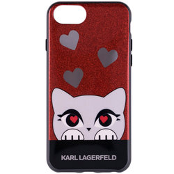 Bumper iPhone 8 Karl Lagerfeld Choupette Valentine - Rosu KLHCP8VDCRE