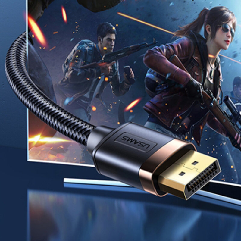 Cablu DP la DP 4K@30Hz HD Usams U74, 2m, negru, US-SJ531