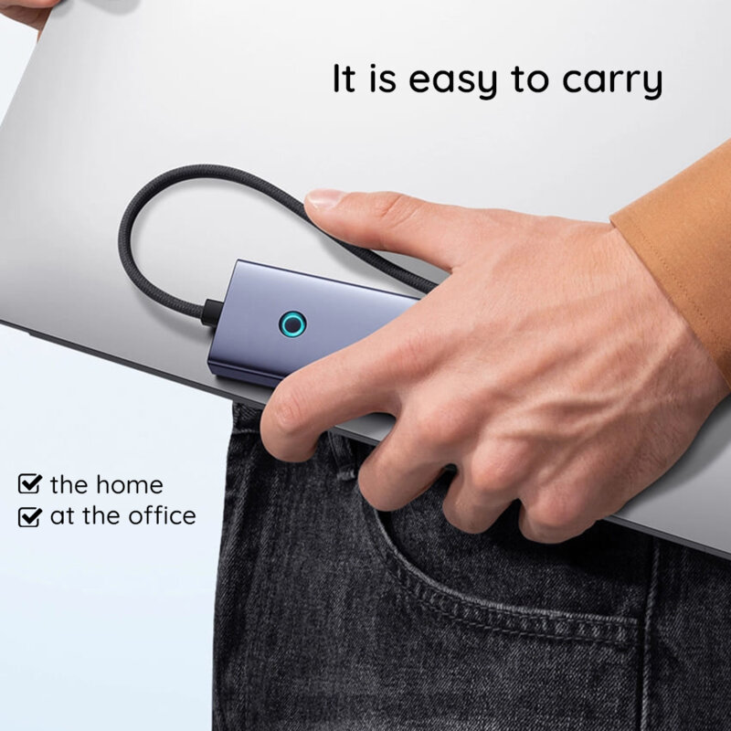 Hub Type-C la HDMI, 3xUSB, Type-C, SD, TF Baseus, B00052803811-00