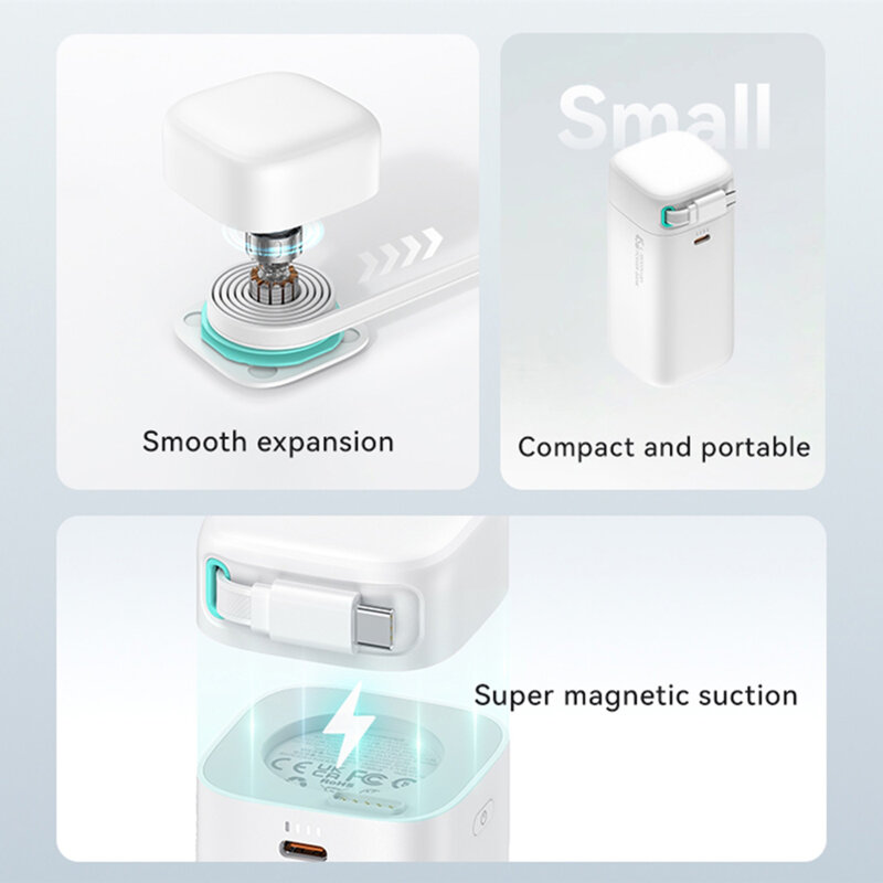 Baterie externa 45W GaN cu cablu USB-C Usams, negru, US-CD216