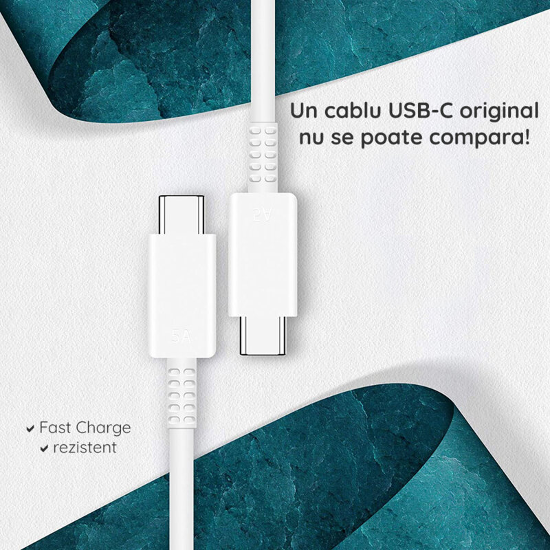 Cablu tip C Fast Charging Samsung, 25W, 1.8m, bulk, EP-DW767JWE
