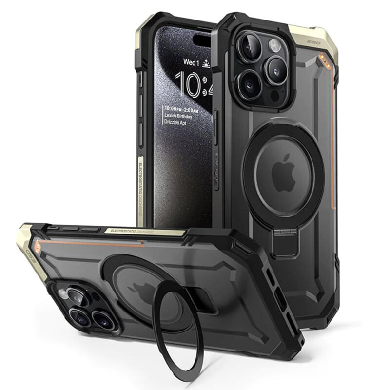 Husa iPhone 15 Pro Max Supcase Unicorn Beetle Defender MagSafe, negru