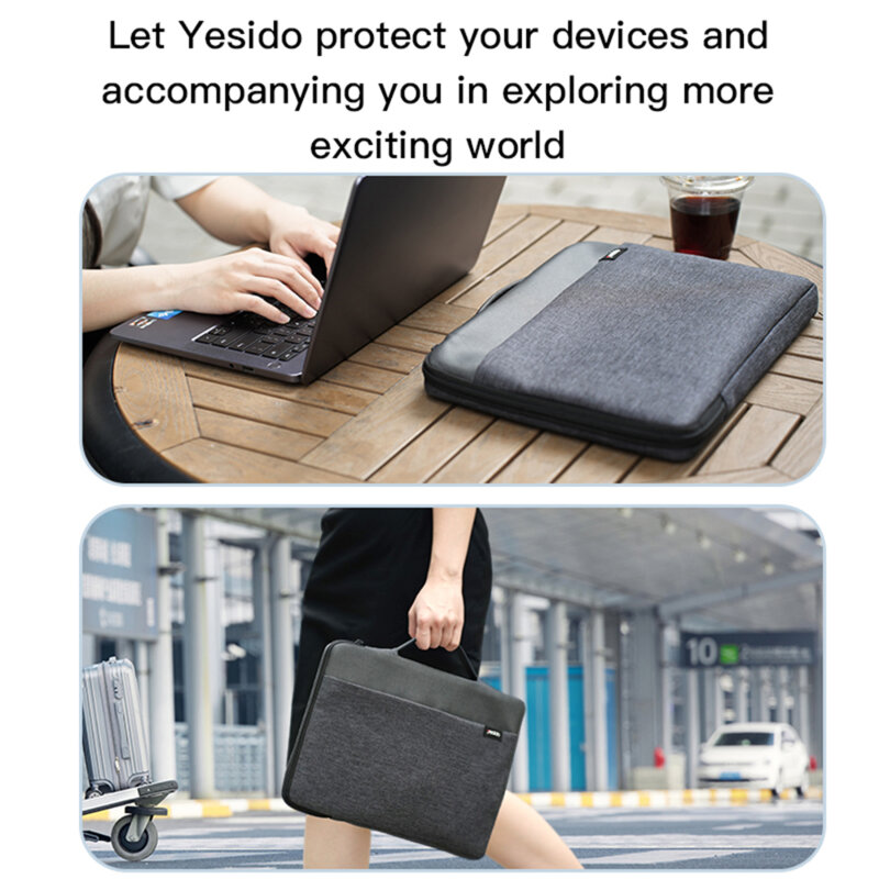 Geanta laptop impermeabila business 14 inch Yesido WB29, gri