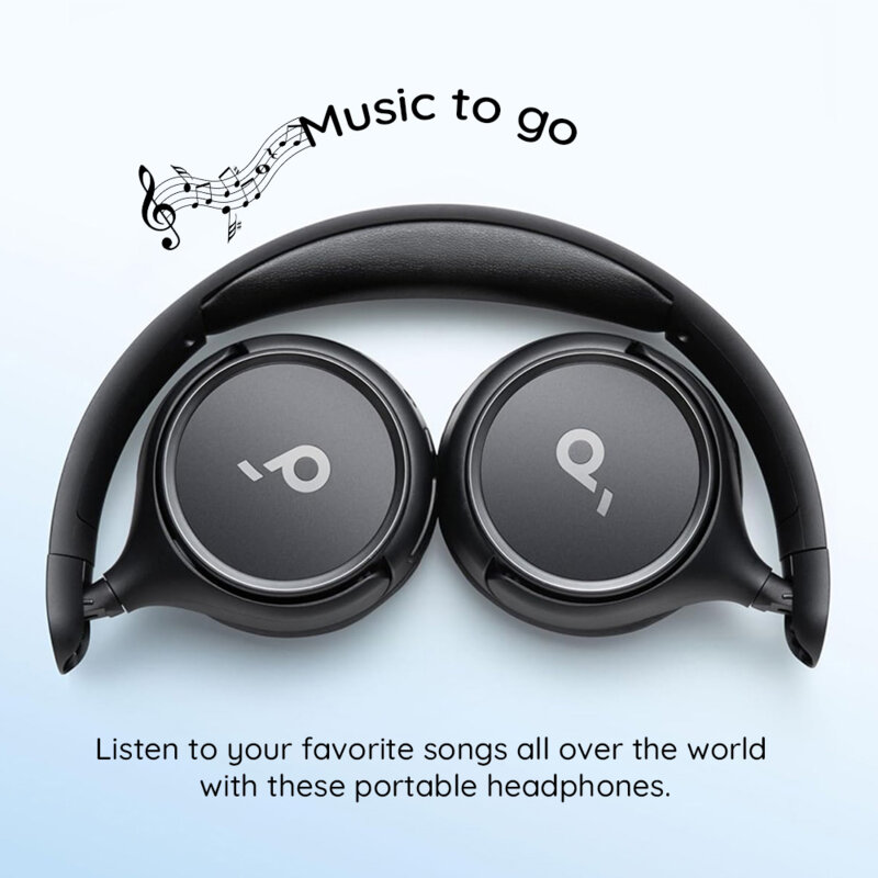 Casti On-Ear wireless Bluetooth Anker SoundCore H30i, negru