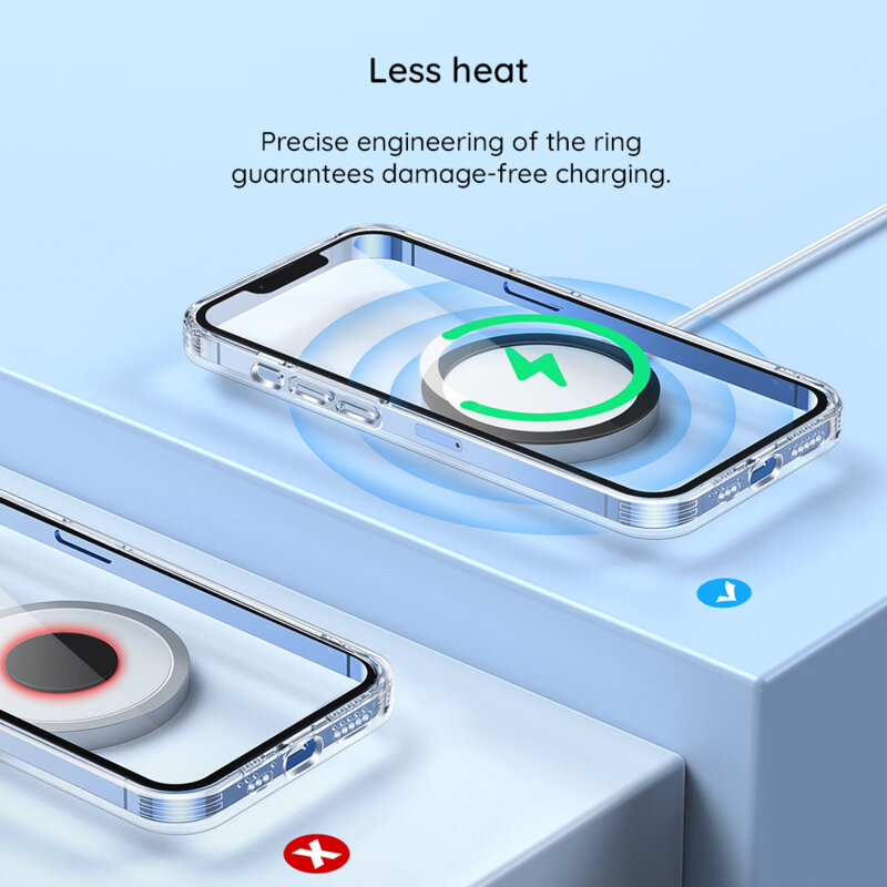 [Pachet 2x] Adaptor incarcare wireless JoyRoom, roz, JR-Mag-M3