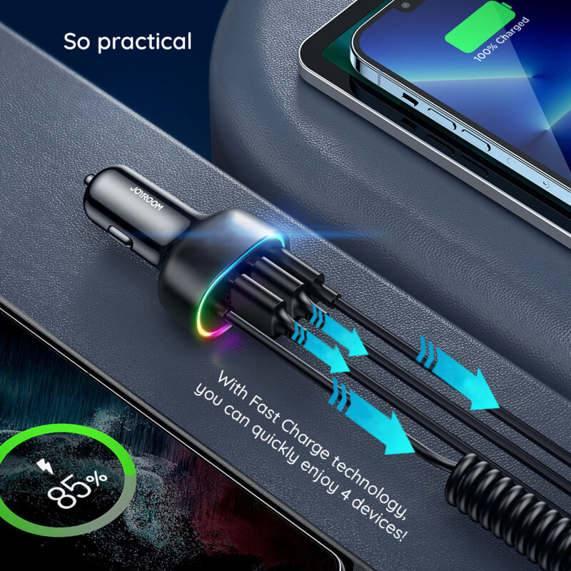 Incarcator auto USB, Type-C, Fast Charge JoyRoom, 57W, JR-CL20