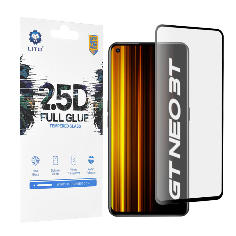 Folie sticla Realme GT Neo 3T Lito 2.5D Full Glue, negru