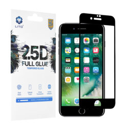 Folie Sticla iPhone 7 Plus Lito 2.5D Full Glue Full Cover Cu Rama - Negru