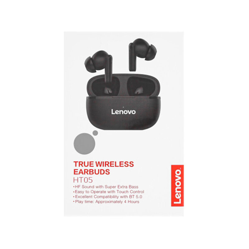 Casti Bluetooth True wireless in-ear Lenovo HT05, alb