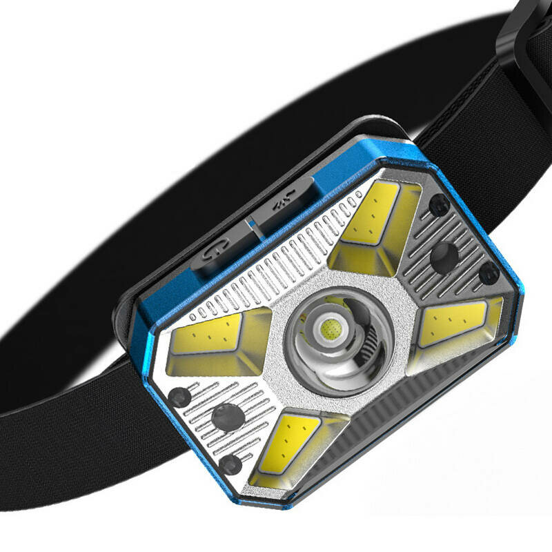 Lanterna LED pentru cap cu lumina rosie/alba Warsun YHT3B, albastra