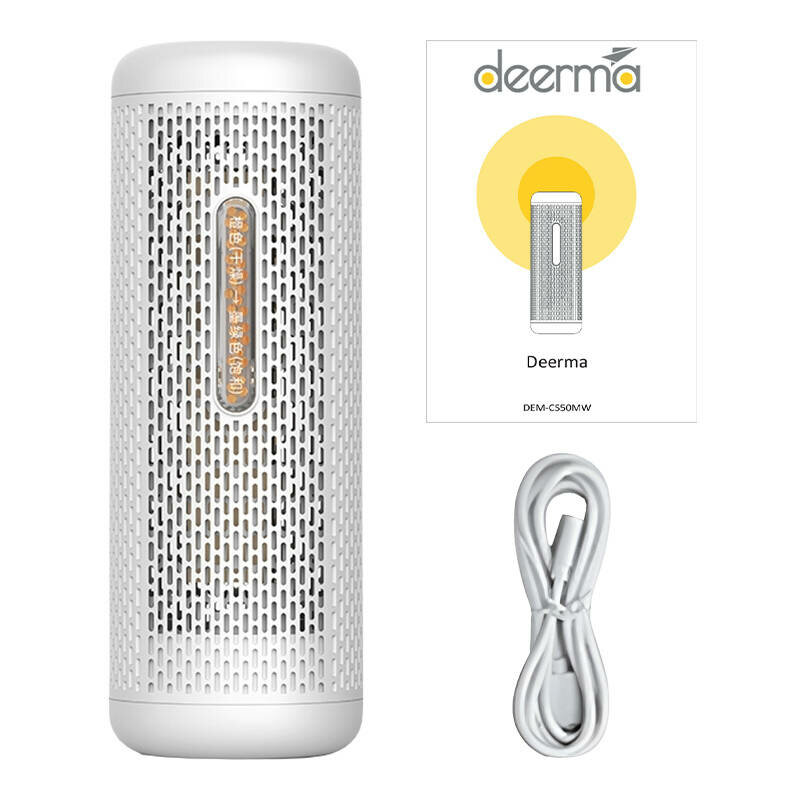 Mini dezumidificator portabil Deerma, 20W, alb, DEM-CS50MW