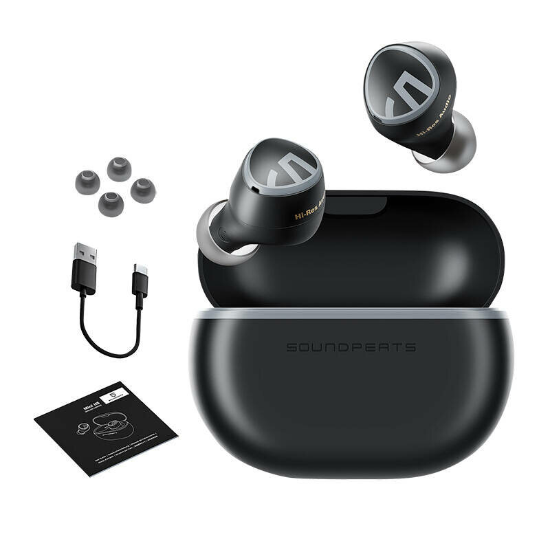 Casti in-ear Bluetooth, LDAC, IPX4 Soundpeats Mini HS, negru