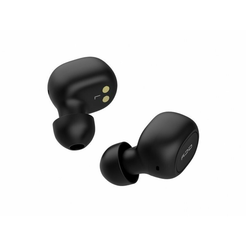 Casti Bluetooth TWS waterproof QCY T1C, negru