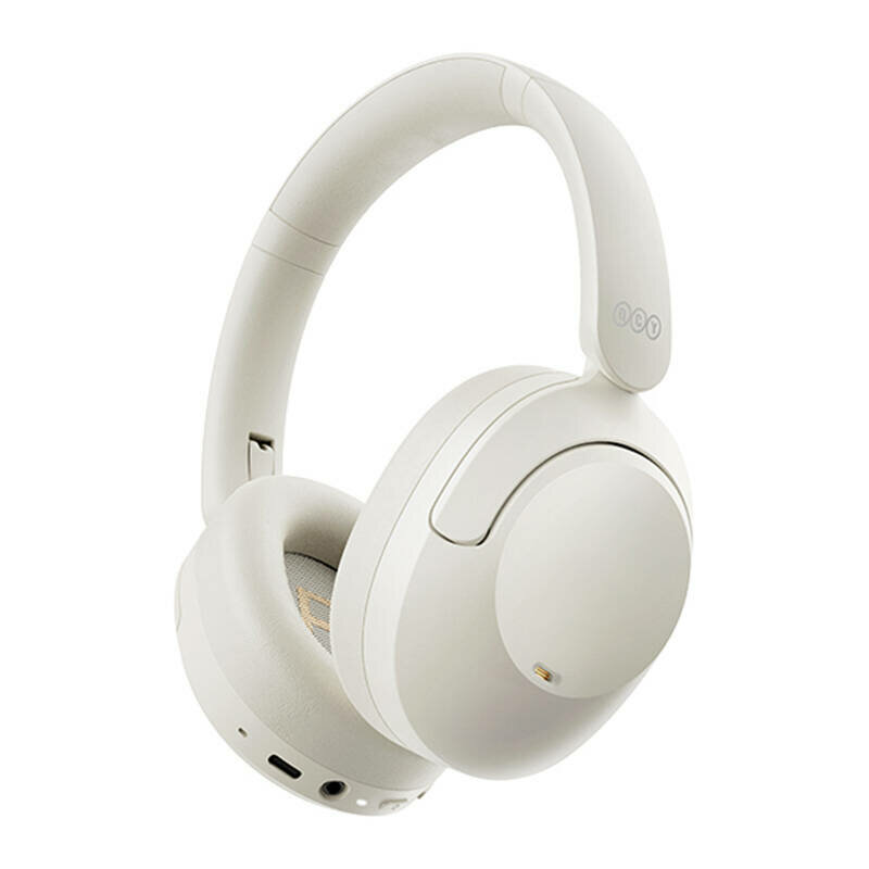 Casti wireless Bluetooth foldable noise-cancelling QCY H4, alb