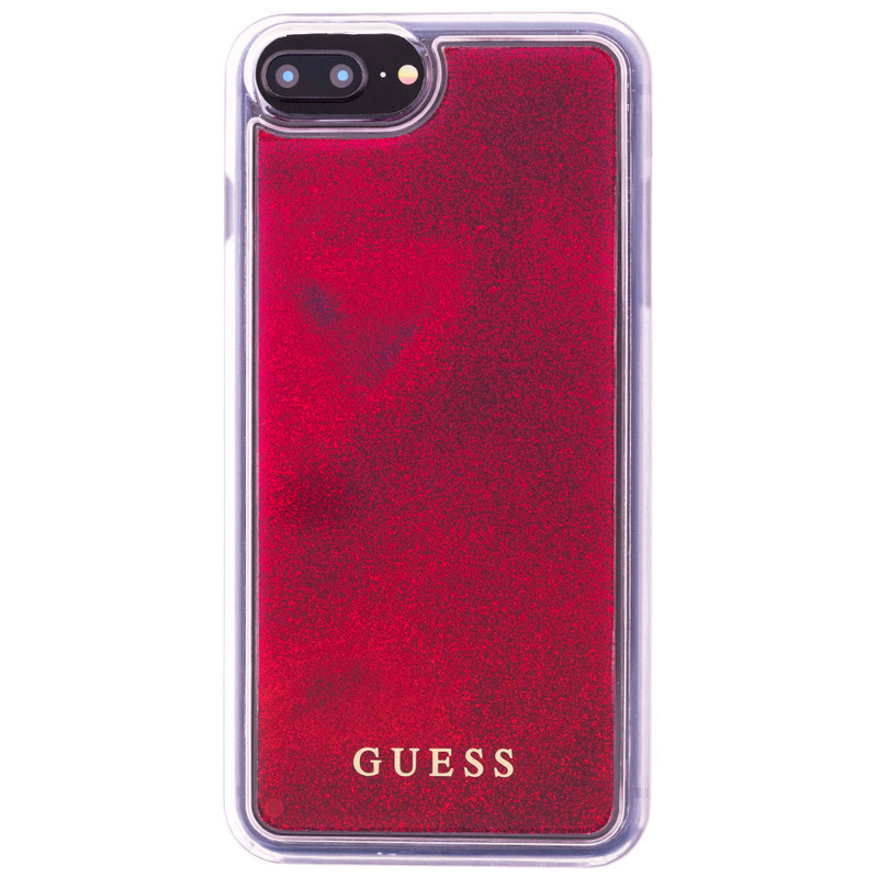 Bumper iPhone 8 Plus Guess Liquid Glitter- Red GUHCP7LGLUFLRA