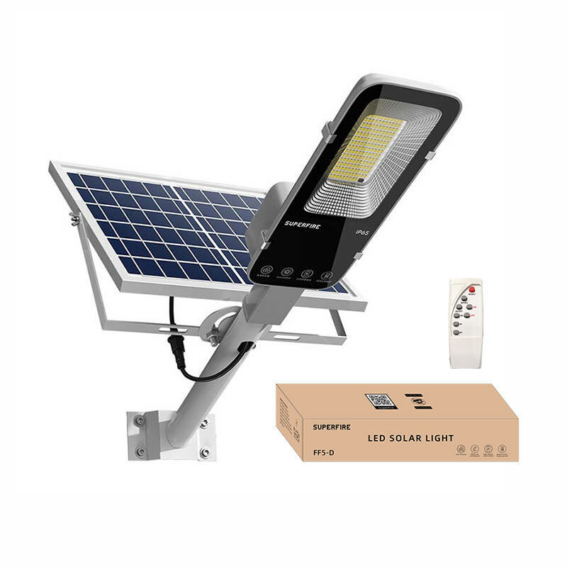 Lampa LED puternica cu panou solar Superfire FF5-D, alb
