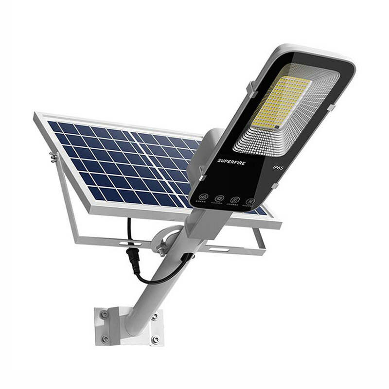 Lampa LED puternica cu panou solar Superfire FF5-D, alb