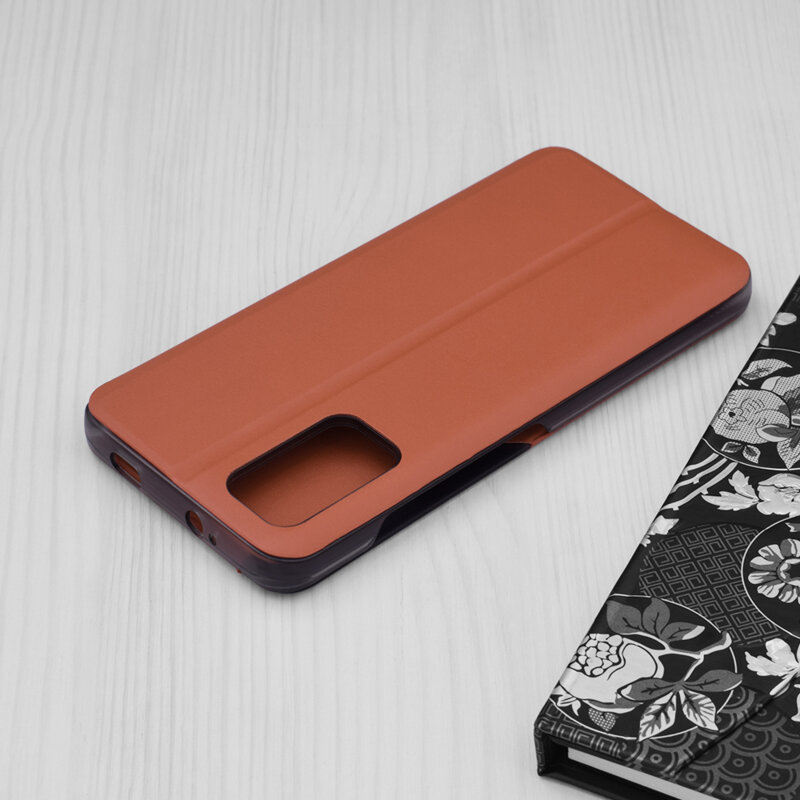 Husa Xiaomi Poco M3 Eco Leather View Flip Tip Carte - portocaliu