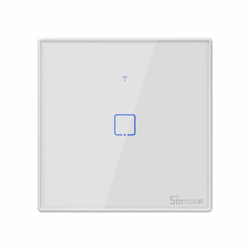 Intrerupator smart touch simplu Wi-Fi + RF 433MHz Sonoff T2