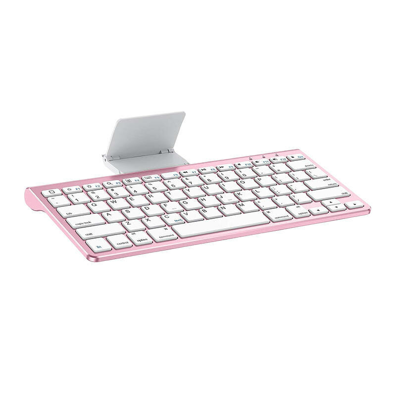 Tastatura Wireless iPad cu suport tableta Omoton KB088, roz