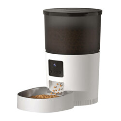 Dispenser de hrana cu camera pentru animale Rojeco, 3l, alb, RWSQ-06