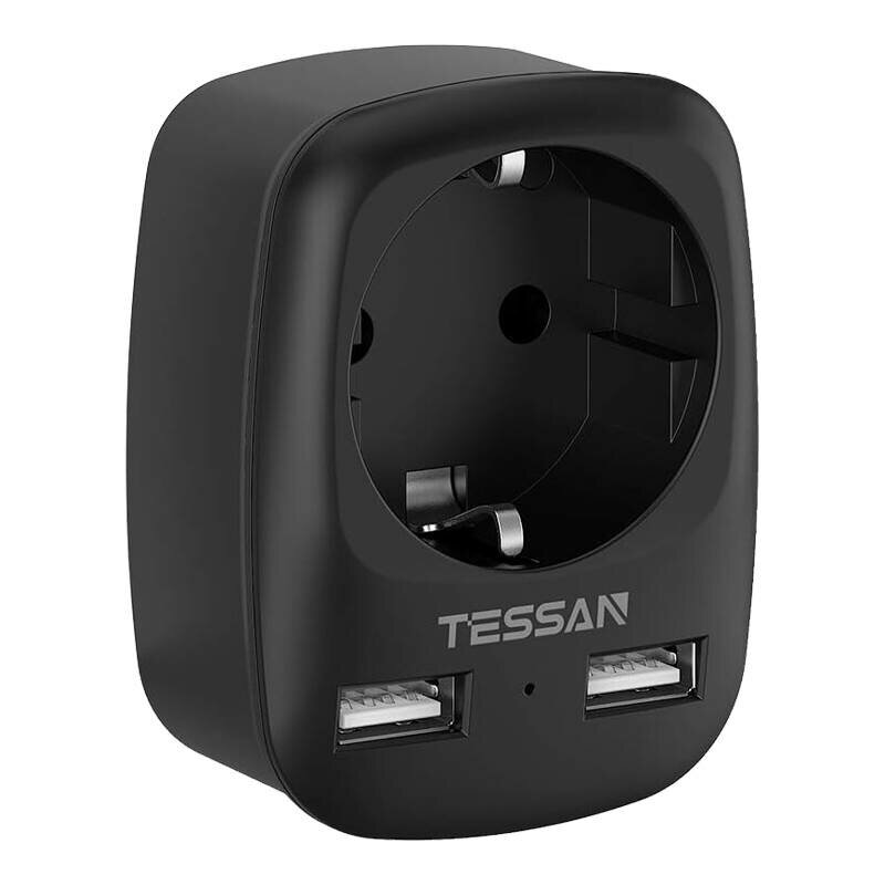 Incarcator priza de calatorie Tessan, 3600W, USB TS-611-DE-BK
