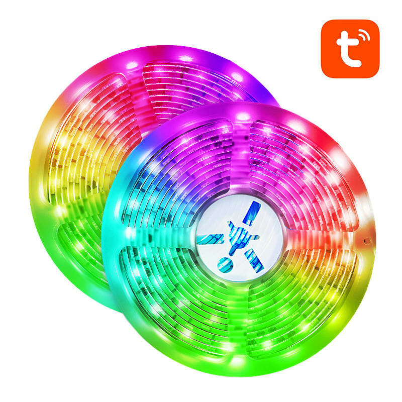 [Pachet 2x] Bandă LED inteligentă NiteBird SL3, 5m, multicolor