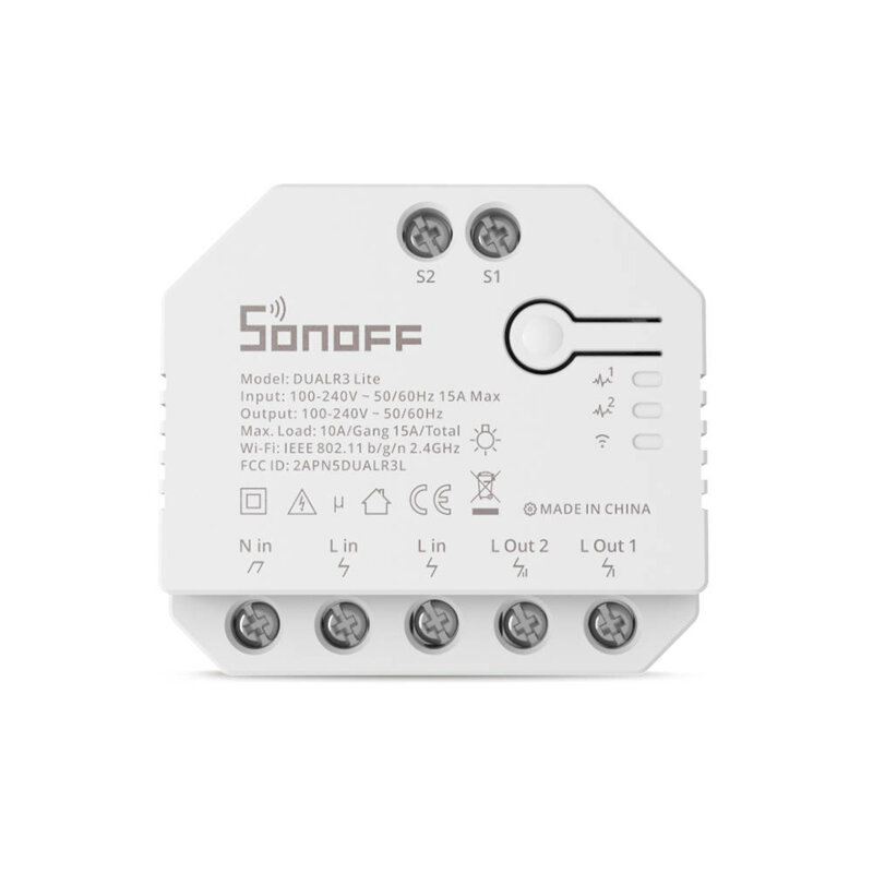 Telecomanda inteligenta Sonoff Dual R3 Lite, alb