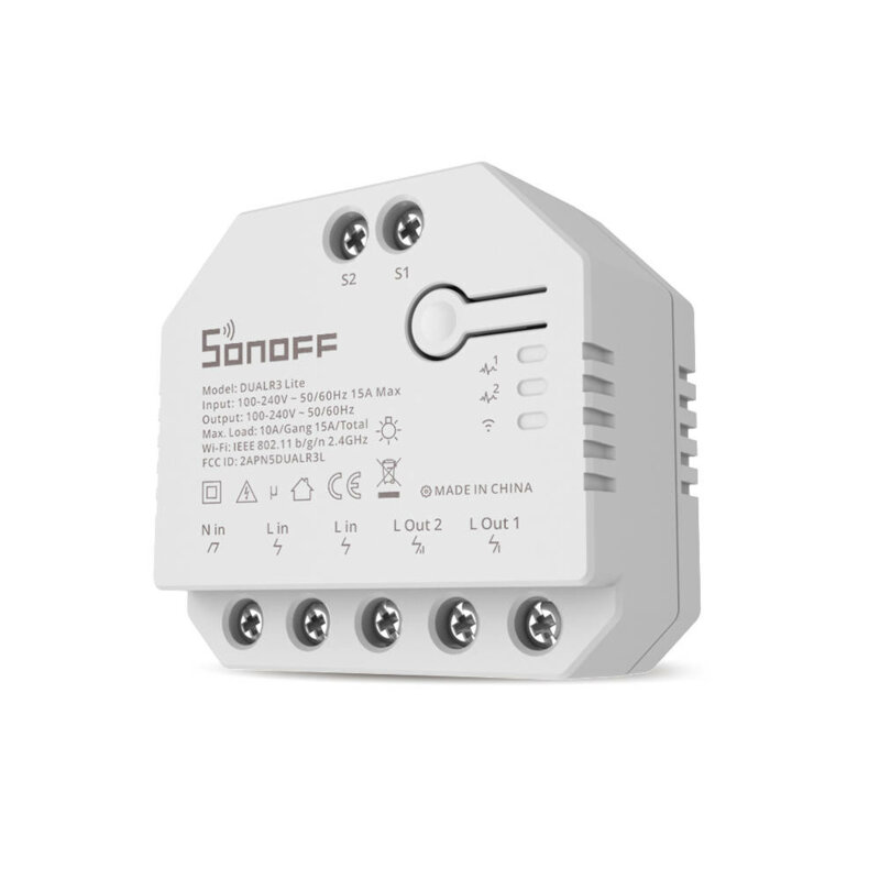 Telecomanda inteligenta Sonoff Dual R3 Lite, alb