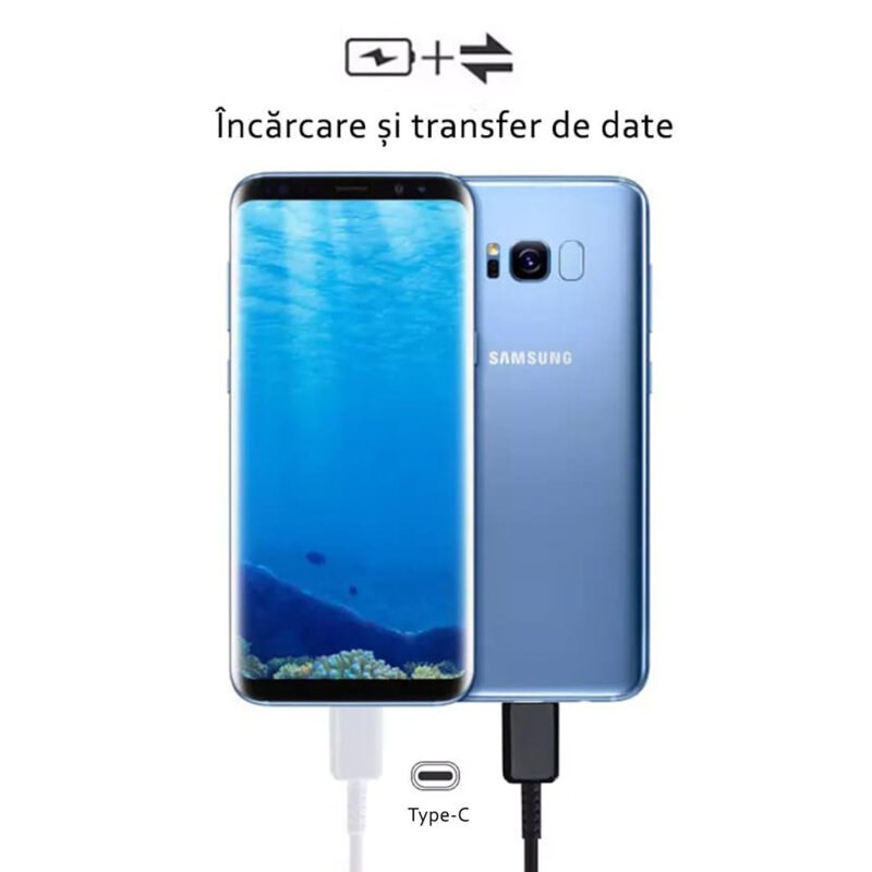 Cablu USB-C Fast Charge Samsung to USB-C, alb, blister, EP-DX310JWEGEU, blister