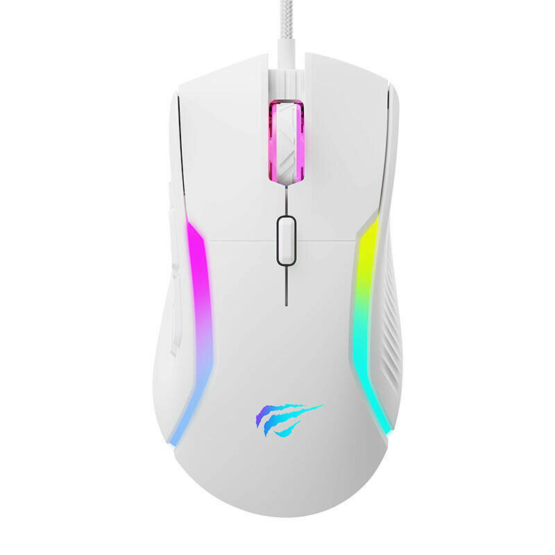 Mouse gaming RGB, 800 - 8000 DPI Havit, alb MS1033