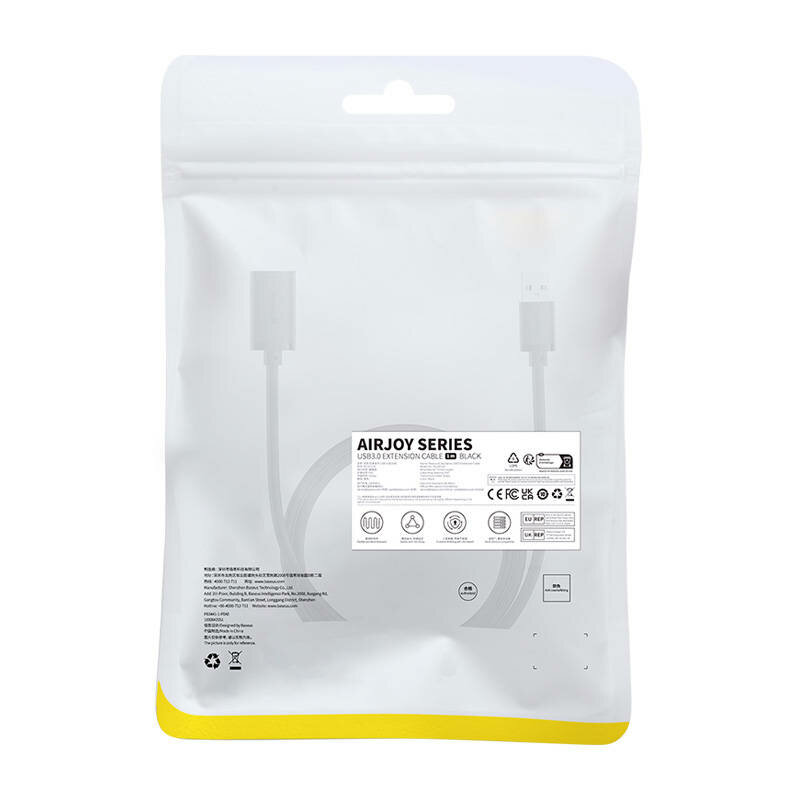 Cablu extensie USB, 1m Baseus AirJoy Series, negru