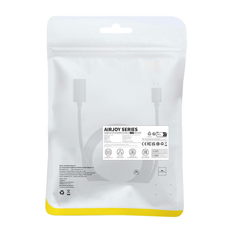 Cablu extensie USB, 1.5m Baseus AirJoy Series, negru