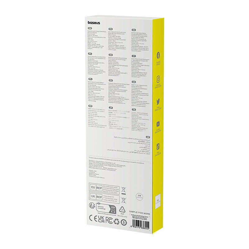 Stylus Pen magnetic cu indicator LED pentru iPad Baseus, alb