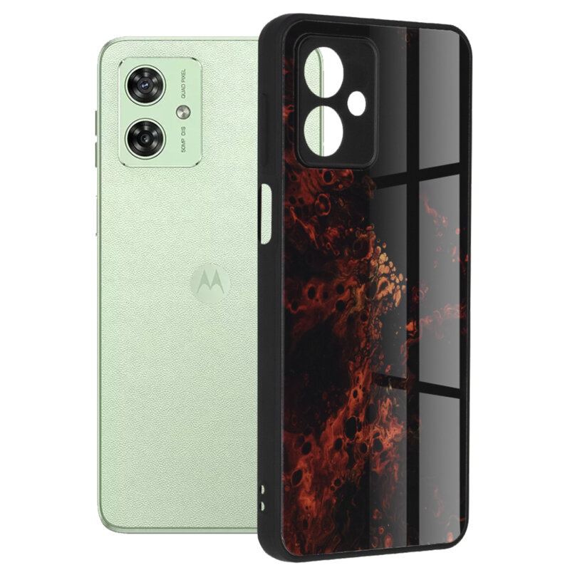 Husa Motorola Moto G54 Techsuit Glaze, Red Nebula