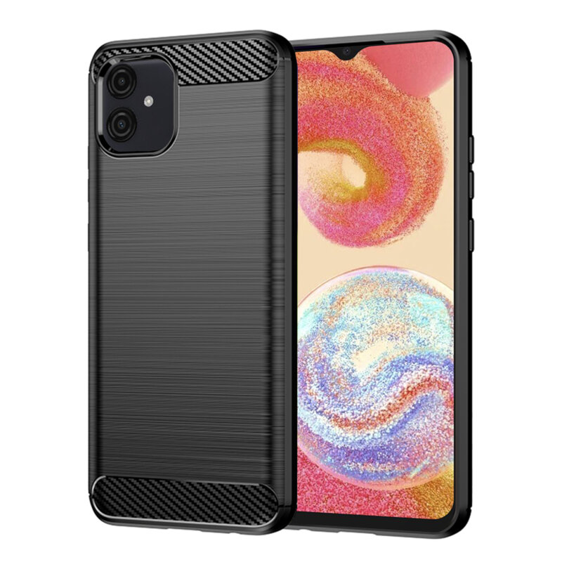 Husa Samsung Galaxy M04 Techsuit Carbon Silicone, negru