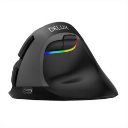 Mouse Wireless Lumini RGB 800-4000 DPI Delux M618 Mini - Negru